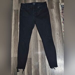 Torrid 5 Button Sky High Skinny Distressed Jeans